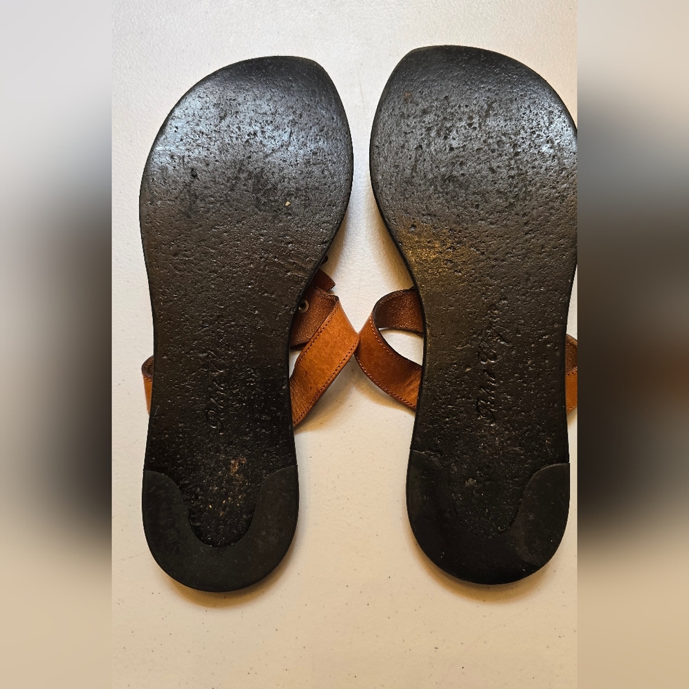 Robert Clergerie Black & Brown Leather Slide Sandals - Picture 3 of 6
